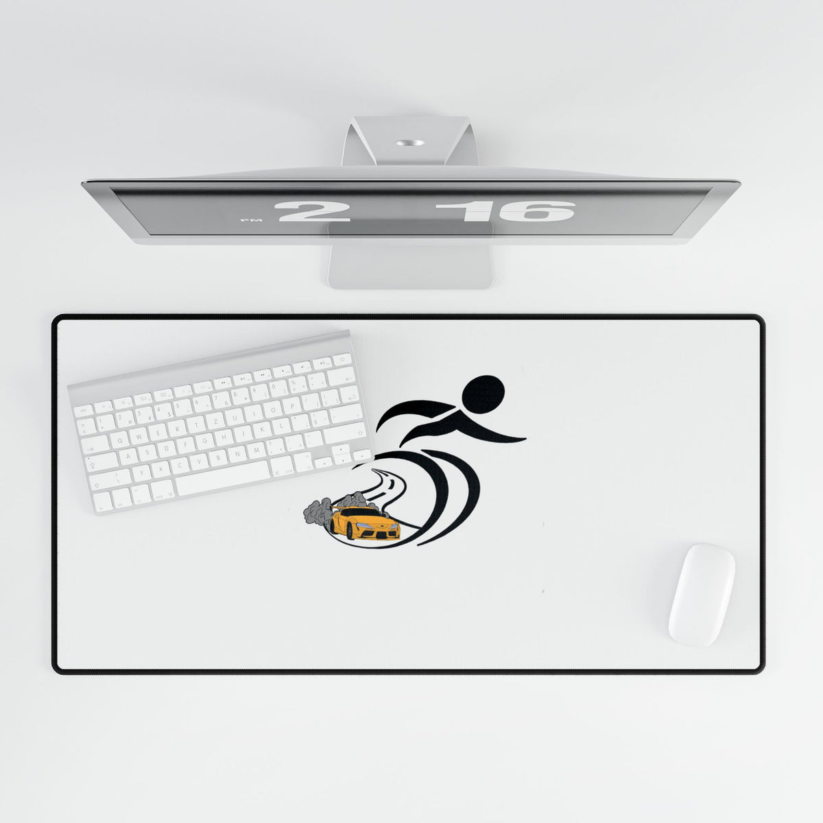 Racing Wave Desk Mat — Gamer & Car Enthusiast Mouse Pad