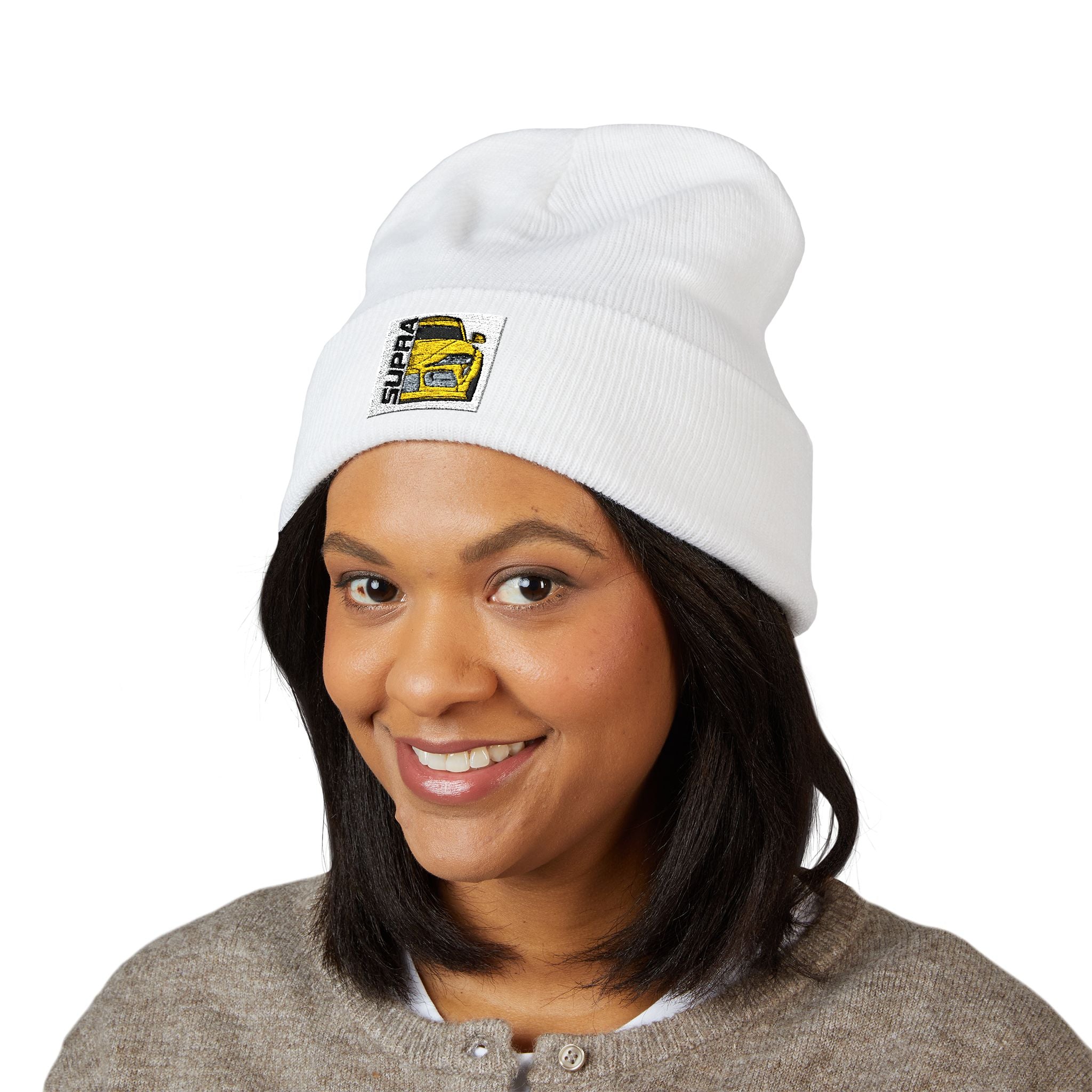 Custom Drawn Toyota Supra Embroidered Beanie